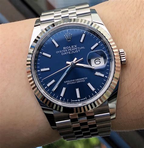 rolex datejust steel 36mm blue|brand new Rolex Datejust 36mm.